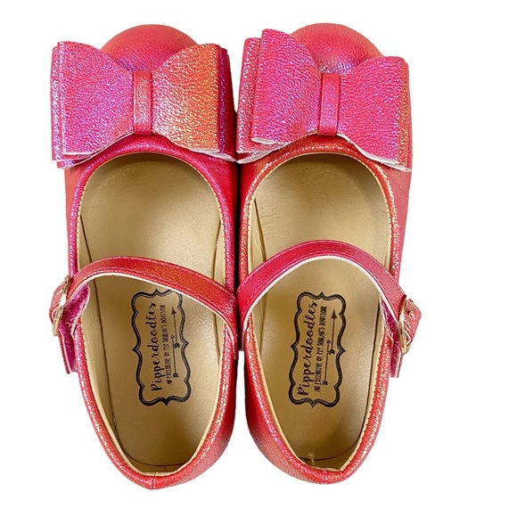 Pipperdoodles Girls Pink Shimmer Velcro Strap Sz 13/30 - fits like 11T - Picture 2 of 11